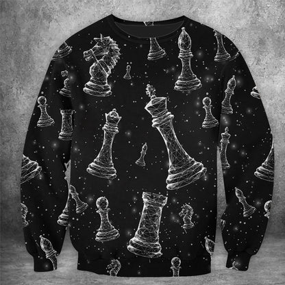 Chess Art Shirt, Abstract Chessboard All-Over Print Unisex Tee