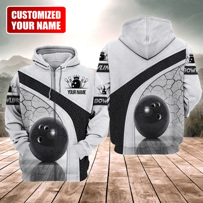 Bowling Power Strike Shirt, Dynamic Ball & Pins All-Over Print Unisex Tee