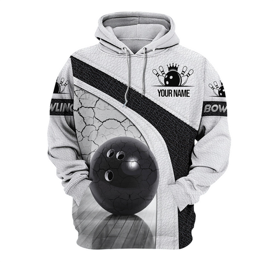 Bowling Power Strike Shirt, Dynamic Ball & Pins All-Over Print Unisex Tee