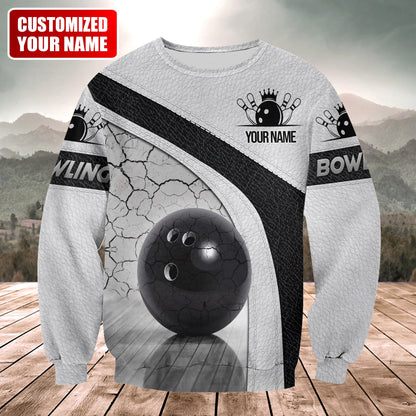 Bowling Power Strike Shirt, Dynamic Ball & Pins All-Over Print Unisex Tee