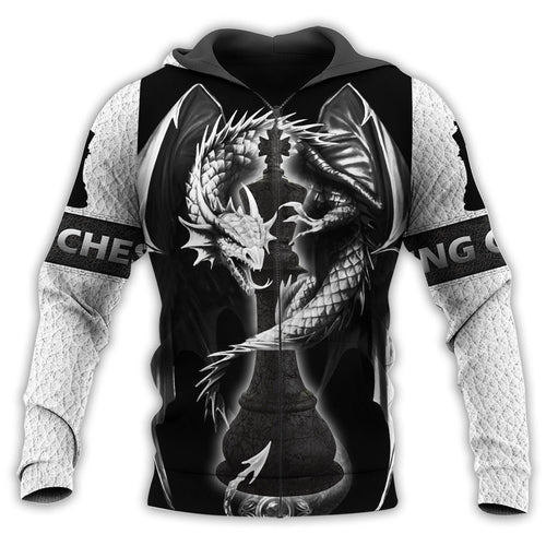 King Chess Dragon All Over Printed Unisex Shirt