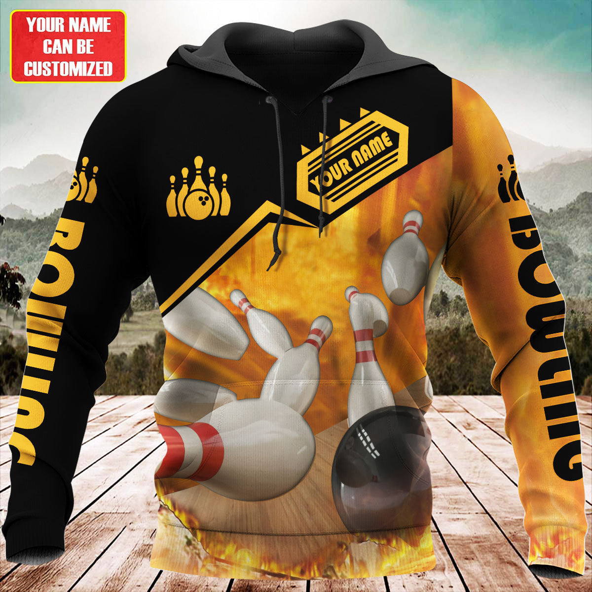 Personalized Name Bowling Q7 All Over Printed Unisex Shirt