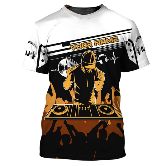 DJ Deck Master Shirt, Disc Jockey Music All-Over Print Unisex T-Shirt