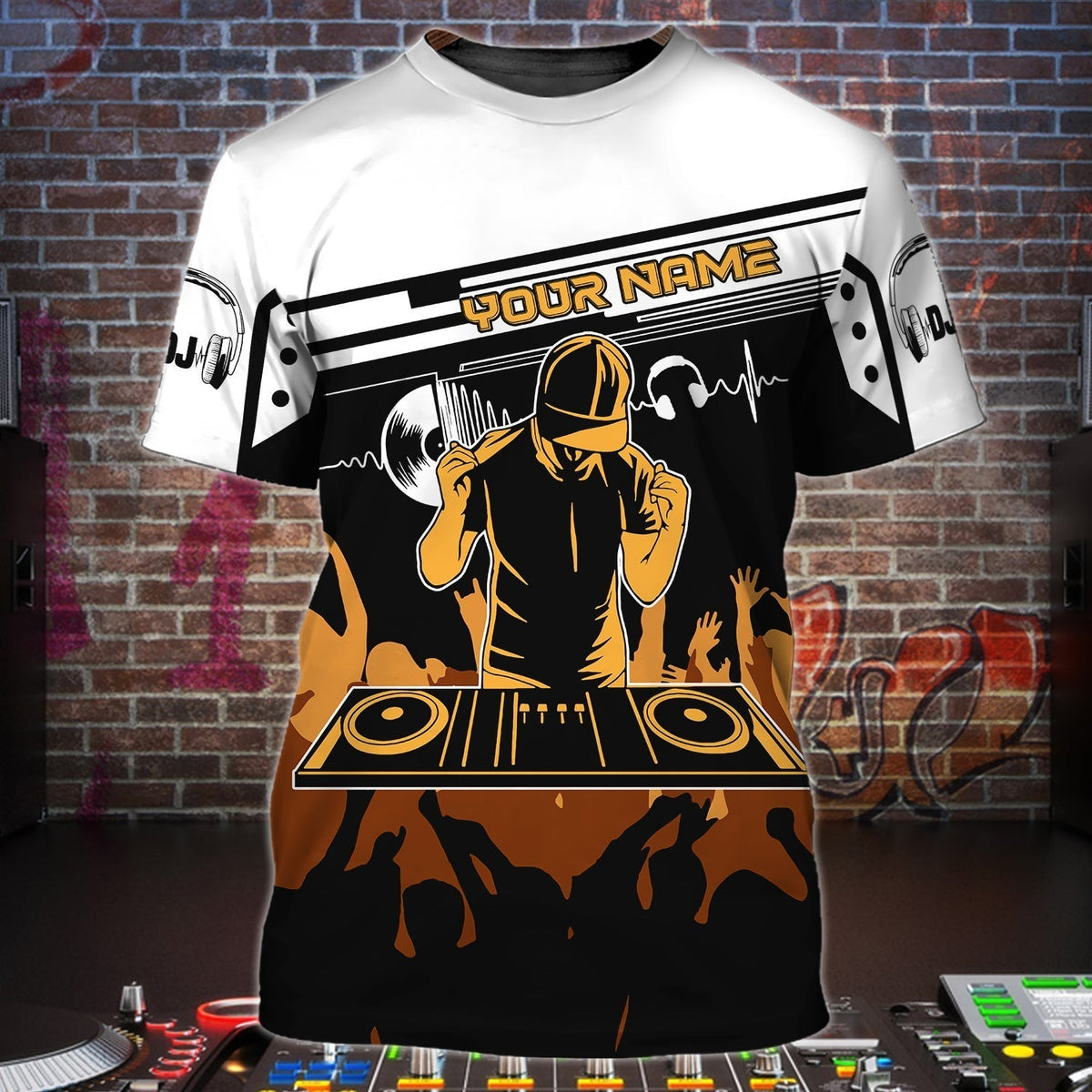 DJ Deck Master Shirt, Disc Jockey Music All-Over Print Unisex T-Shirt