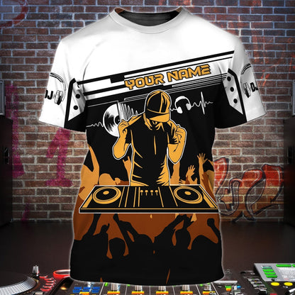 DJ Deck Master Shirt, Disc Jockey Music All-Over Print Unisex T-Shirt