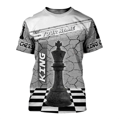 King Chess Champion Shirt, Royal Strategy All-Over Print Unisex Tee
