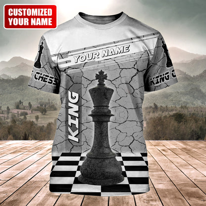 King Chess Champion Shirt, Royal Strategy All-Over Print Unisex Tee