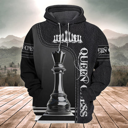 Queen Chess Strategy Shirt, Royal Board All-Over Print Unisex Tee