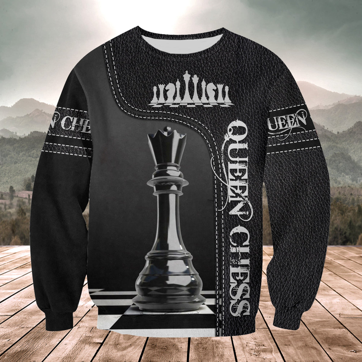 Queen Chess Strategy Shirt, Royal Board All-Over Print Unisex Tee