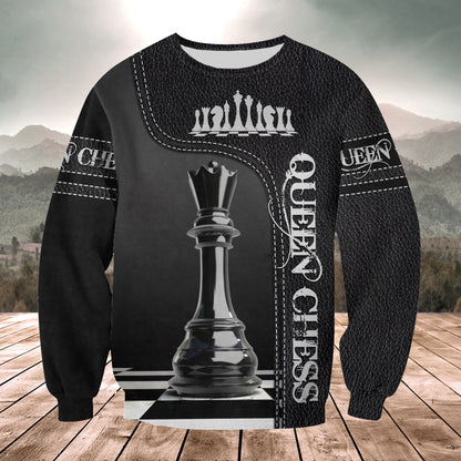 Queen Chess Strategy Shirt, Royal Board All-Over Print Unisex Tee