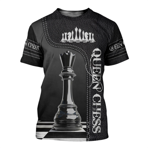 Queen Chess Strategy Shirt, Royal Board All-Over Print Unisex Tee