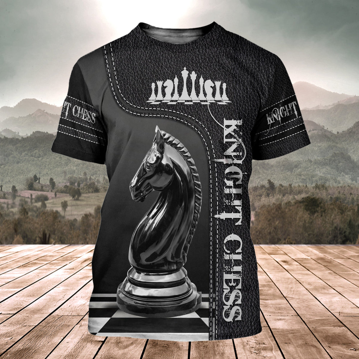 Knight Chess Battle Shirt, Royal Strategy All-Over Print Unisex Tee
