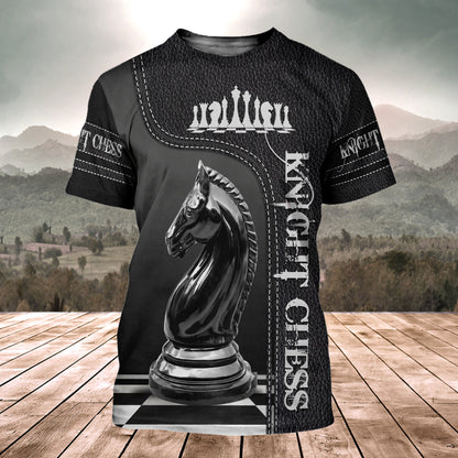 Knight Chess Battle Shirt, Royal Strategy All-Over Print Unisex Tee
