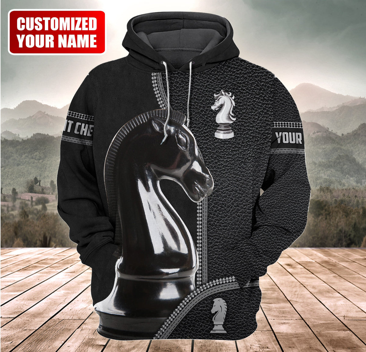 Knight Chess Strategy Shirt, Royal Horse Piece All-Over Print Unisex Tee