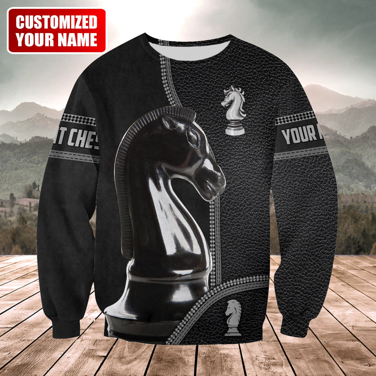 Knight Chess Strategy Shirt, Royal Horse Piece All-Over Print Unisex Tee