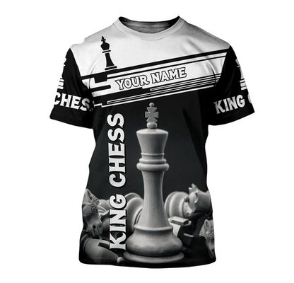 King Chess Power Shirt, Royal Strategy All-Over Print Unisex Tee