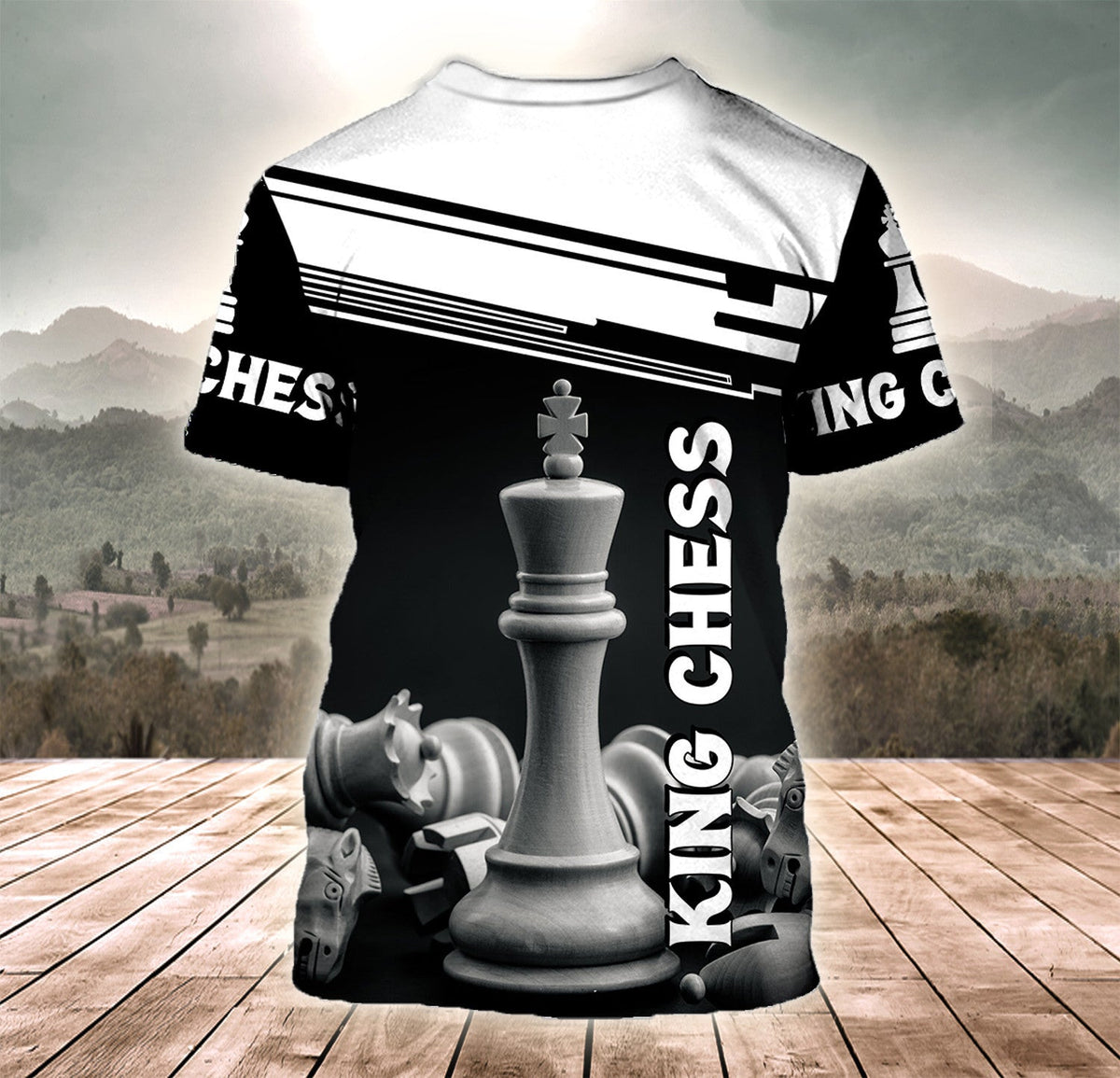 King Chess Power Shirt, Royal Strategy All-Over Print Unisex Tee