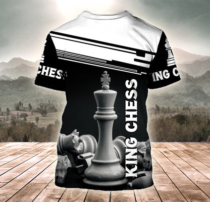 King Chess Power Shirt, Royal Strategy All-Over Print Unisex Tee