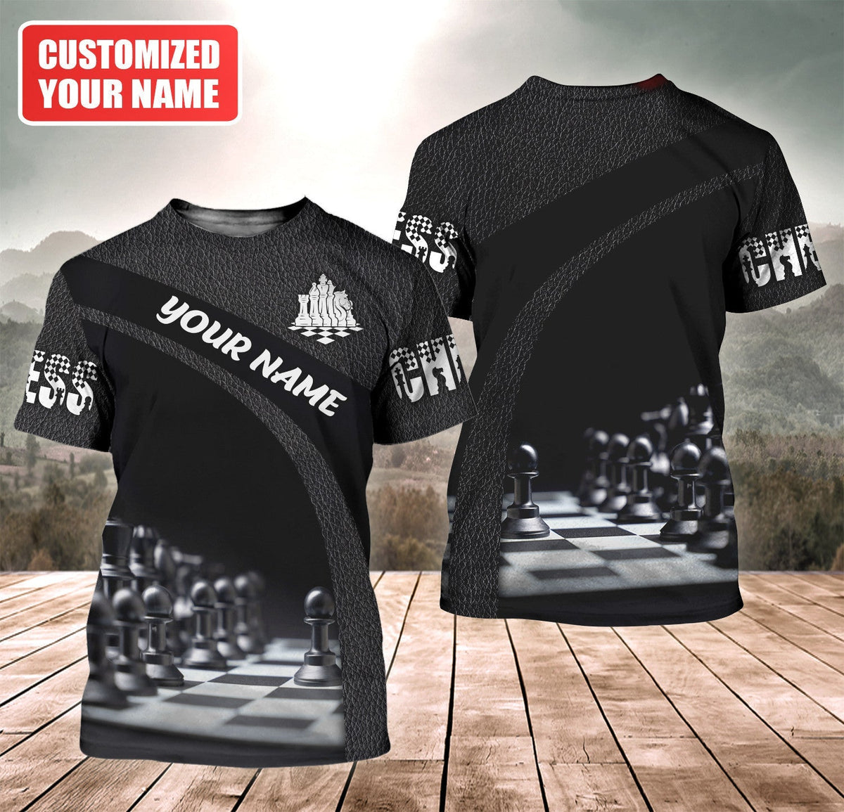 Classic Chess Game Shirt, All-Over Print Unisex Strategy Tee