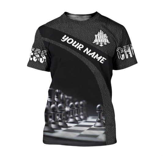 Classic Chess Game Shirt, All-Over Print Unisex Strategy Tee