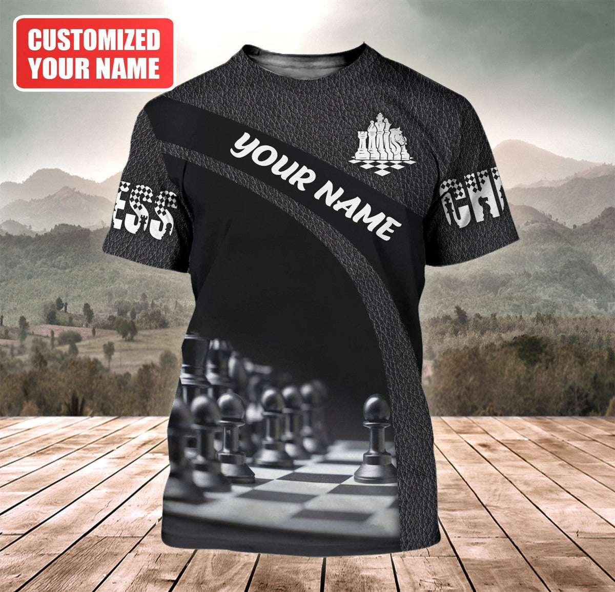 Classic Chess Game Shirt, All-Over Print Unisex Strategy Tee