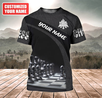Classic Chess Game Shirt, All-Over Print Unisex Strategy Tee