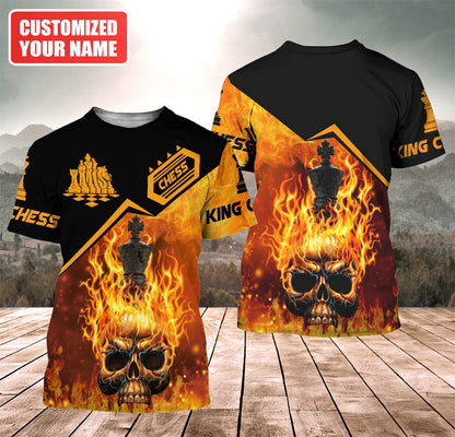 King Chess Strategy Shirt, Royal Board Game All-Over Print Unisex Tee