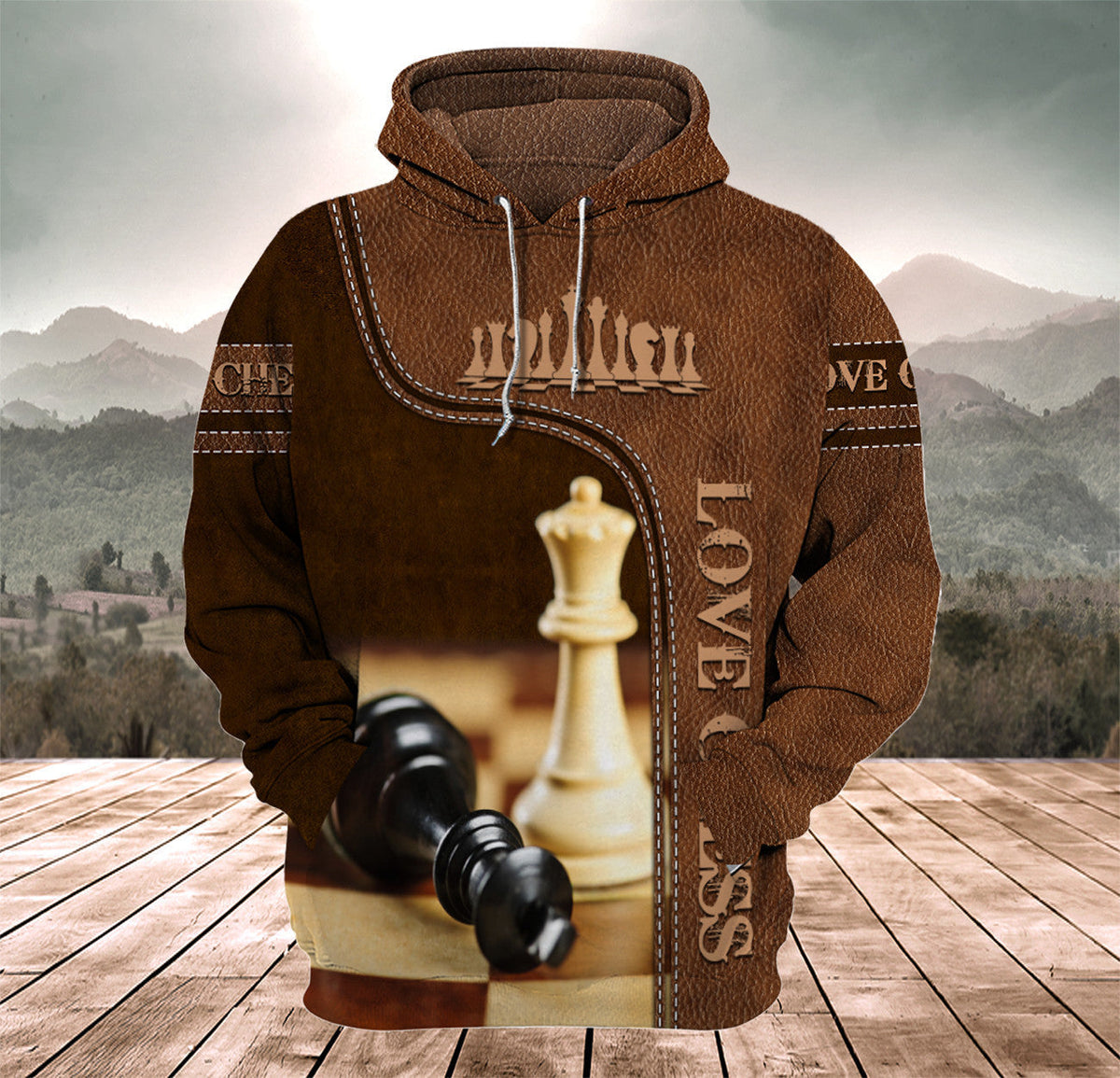 Chess Love Shirt, Romantic King & Queen All-Over Print Unisex Tee