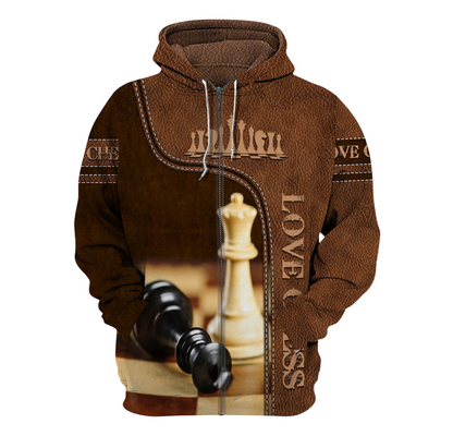 Chess Love Shirt, Romantic King & Queen All-Over Print Unisex Tee