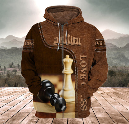Chess Love Shirt, Romantic King & Queen All-Over Print Unisex Tee