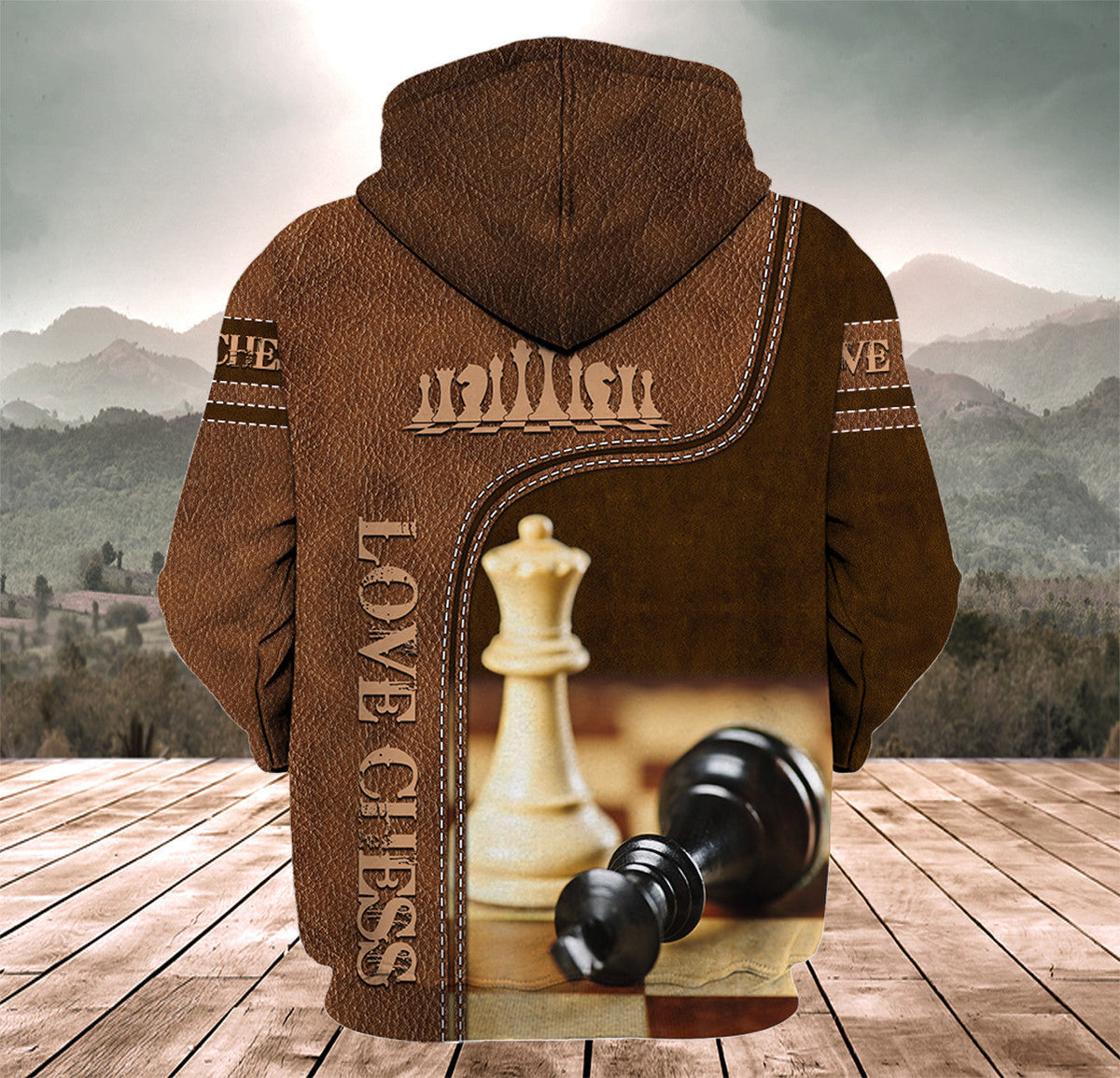 Chess Love Shirt, Romantic King & Queen All-Over Print Unisex Tee