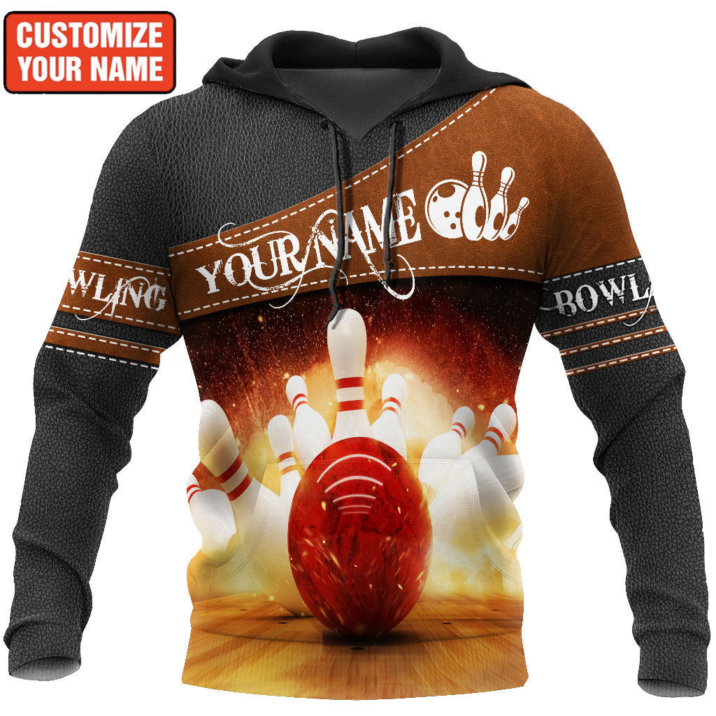 Personalized Name Bowling All Over Printed Unisex Shirt