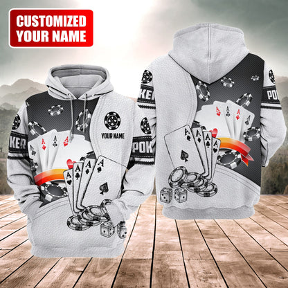 Classic Poker Player Shirt, Casino Card All-Over Print Unisex Tee