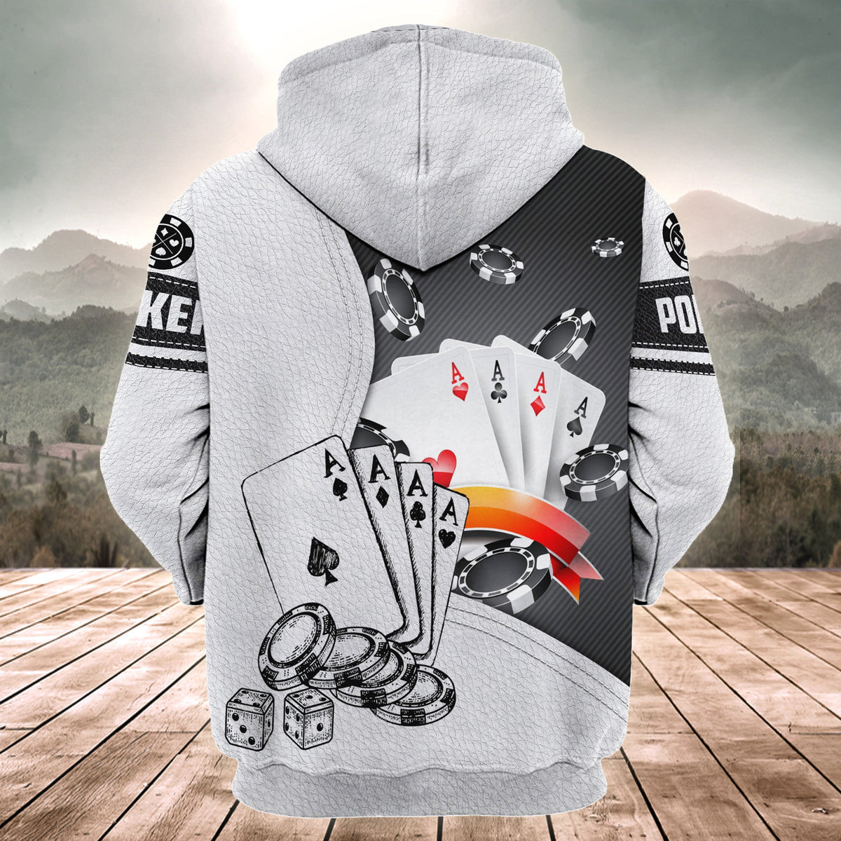 Classic Poker Player Shirt, Casino Card All-Over Print Unisex Tee