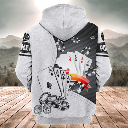 Classic Poker Player Shirt, Casino Card All-Over Print Unisex Tee