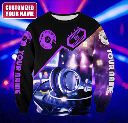 Disc Jockey Shirt, DJ Turntable Music All-Over Print Unisex Tee