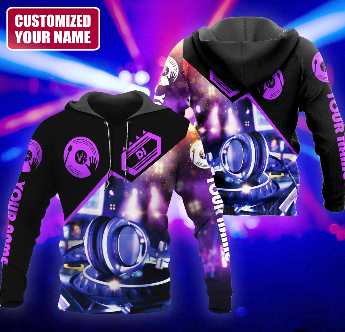 Disc Jockey Shirt, DJ Turntable Music All-Over Print Unisex Tee