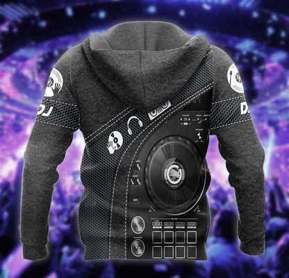DJ Music Shirt, Turntable Beats All-Over Print Unisex Tee