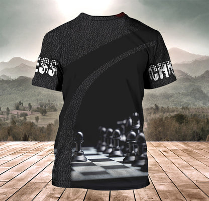 Chess Grandmaster Shirt, Classic Board Strategy All-Over Print Unisex Tee