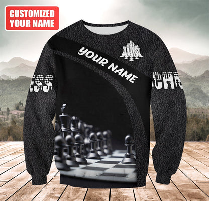 Chess Grandmaster Shirt, Classic Board Strategy All-Over Print Unisex Tee