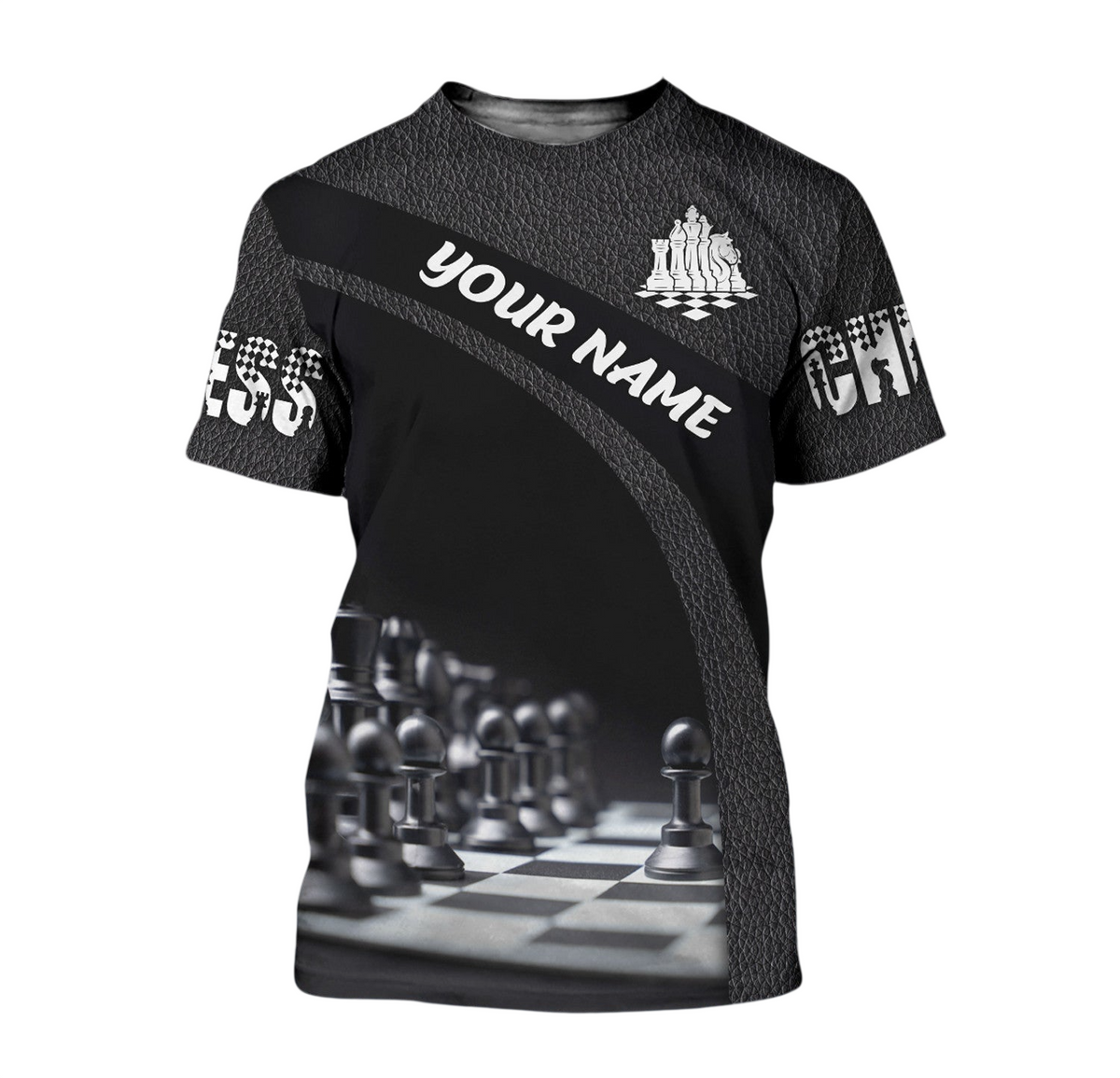 Chess Grandmaster Shirt, Classic Board Strategy All-Over Print Unisex Tee