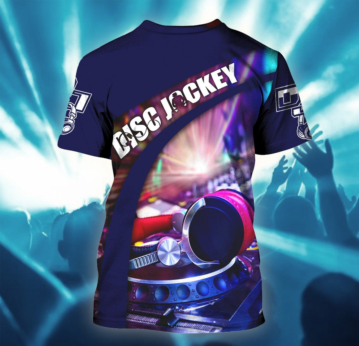 DJ Disc Jockey Shirt, Turntable Music All-Over Print Unisex Tee