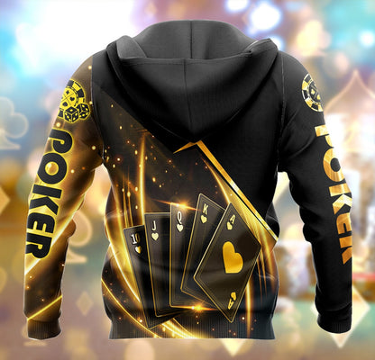 Poker King Shirt, Royal Playing Cards All-Over Print Unisex Tee