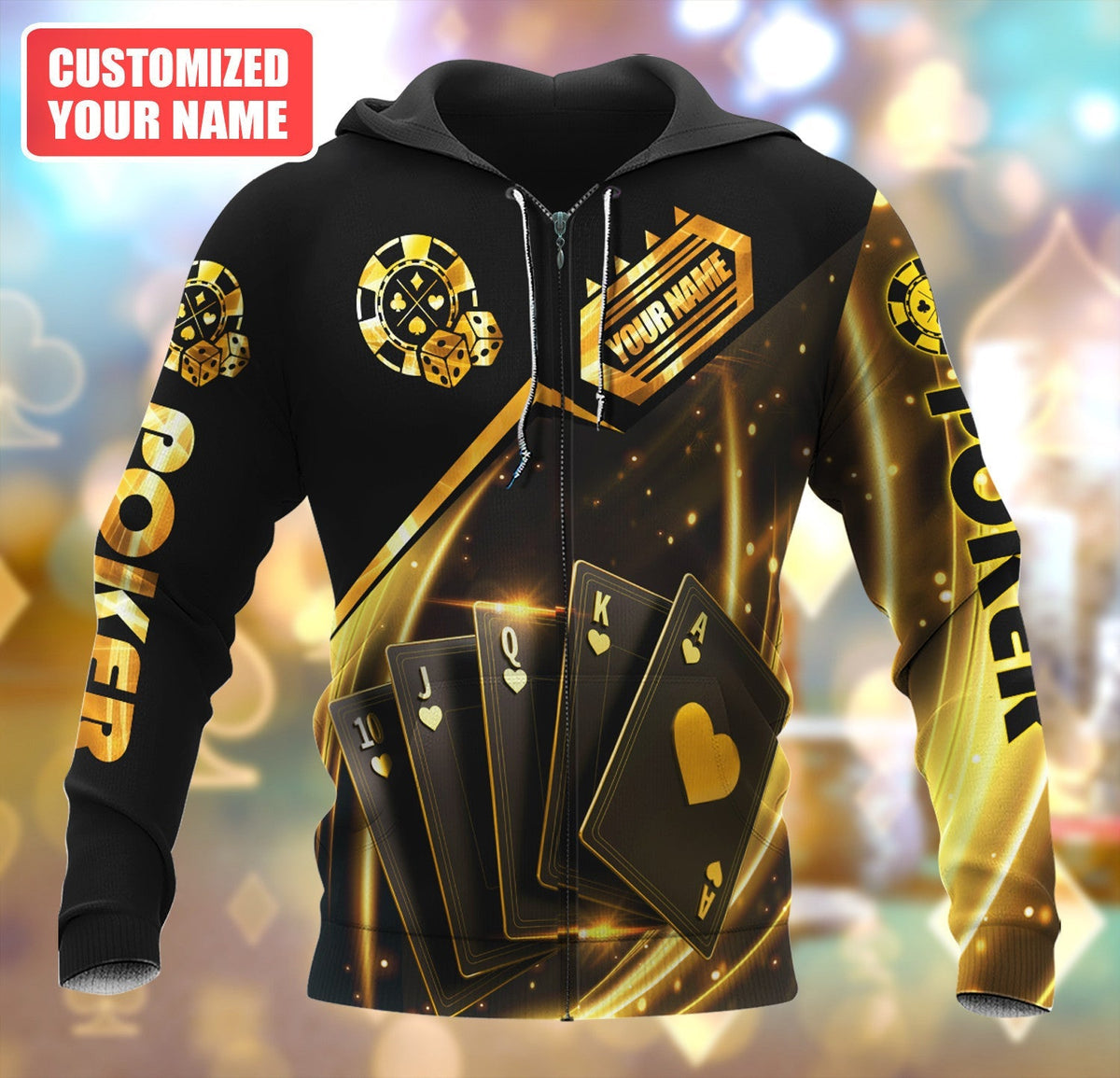 Poker King Shirt, Royal Playing Cards All-Over Print Unisex Tee