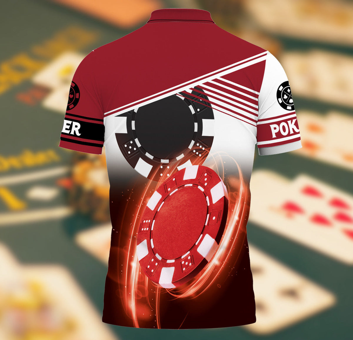 Poker Player Shirt, Playing Cards All-Over Print Unisex Tee