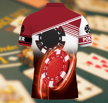 Poker Player Shirt, Playing Cards All-Over Print Unisex Tee