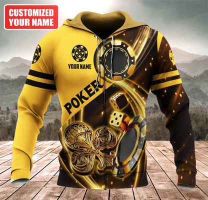 Poker Ace Shirt, Casino Card All-Over Print Unisex Tee