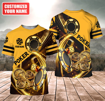 Poker Ace Shirt, Casino Card All-Over Print Unisex Tee