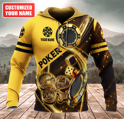 Poker Ace Shirt, Casino Card All-Over Print Unisex Tee
