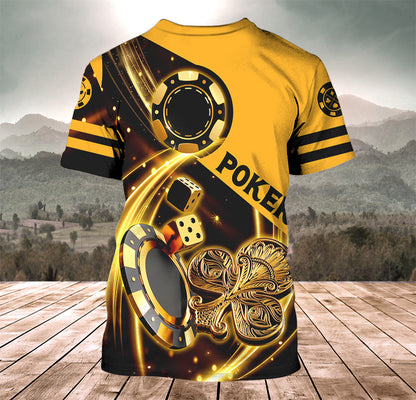 Poker Ace Shirt, Casino Card All-Over Print Unisex Tee